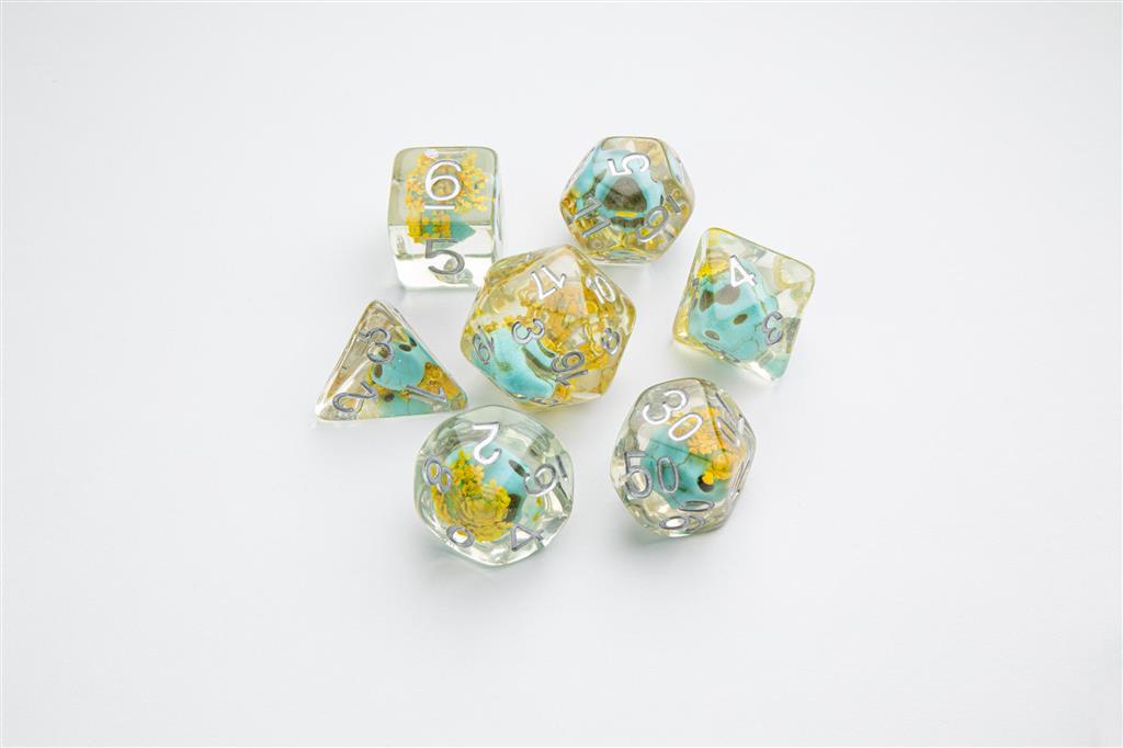 [BF-89557] Gamegenic - Embraced Series - Green Skull - RPG Dice Set (7pcs)