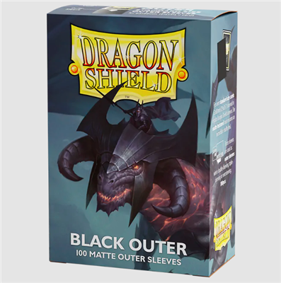 [BF-98816] Dragon Shield Standard size Outer Sleeves - Matte Black (100 Sleeves)