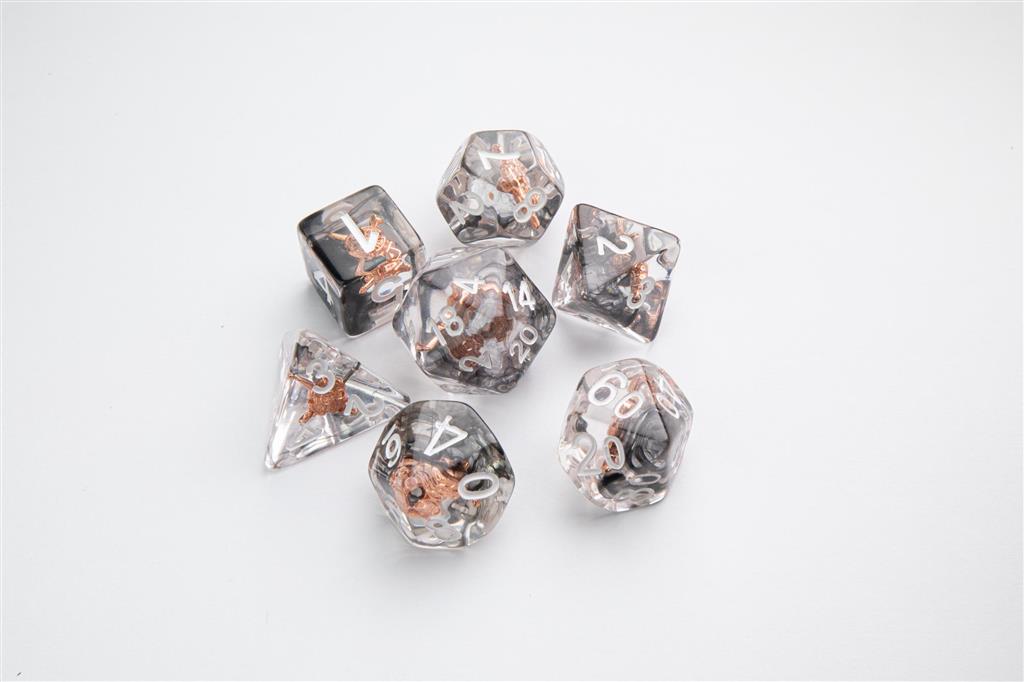 [BF-89558] Gamegenic - Embraced Series - Shield & Weapons - RPG Dice Set (7pcs)