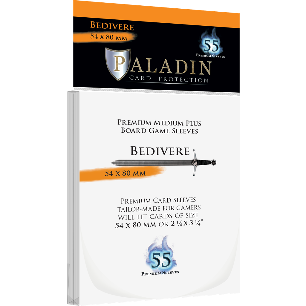 [BF-61530] Paladin Sleeves - Bedivere Premium Medium Plus 54x80mm (55 Sleeves)