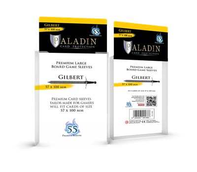 [BF-117122] Paladin Sleeves - Gilbert Premium Large 57x100mm (55 Sleeves)