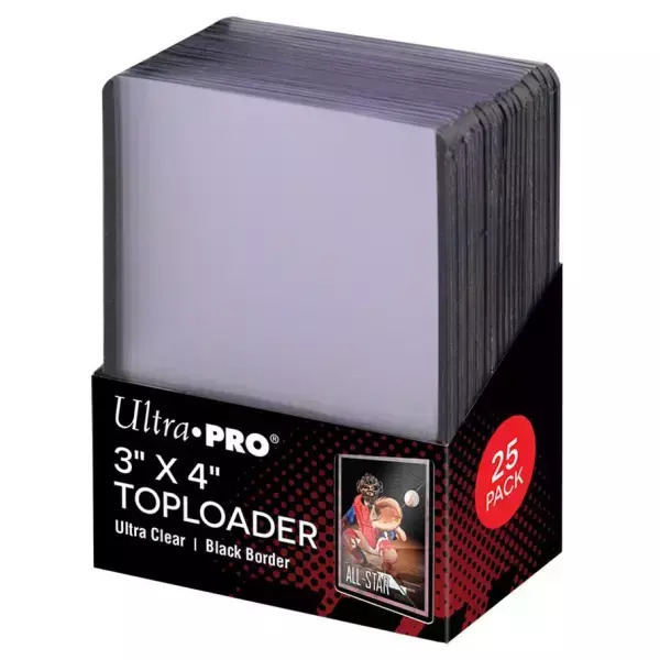 Black border toploader sleeves