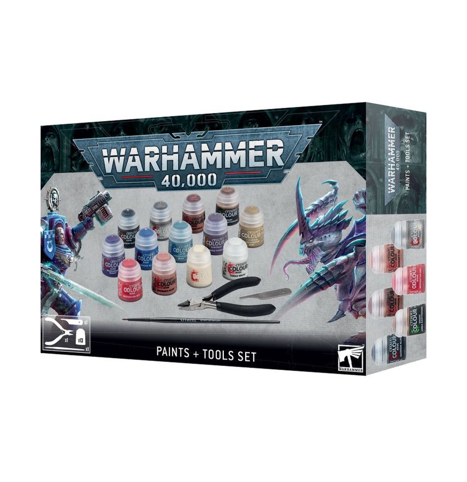 Warhammer 40K – Paints & Tools set