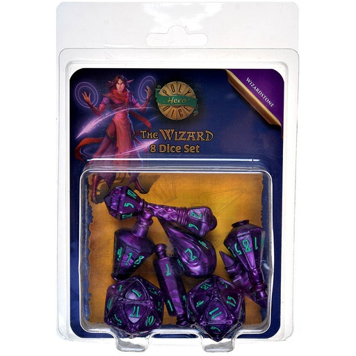 [Polyhero dice cleric 8 dice set vile violet] Polyhero dice cleric 8 dice set vile violet