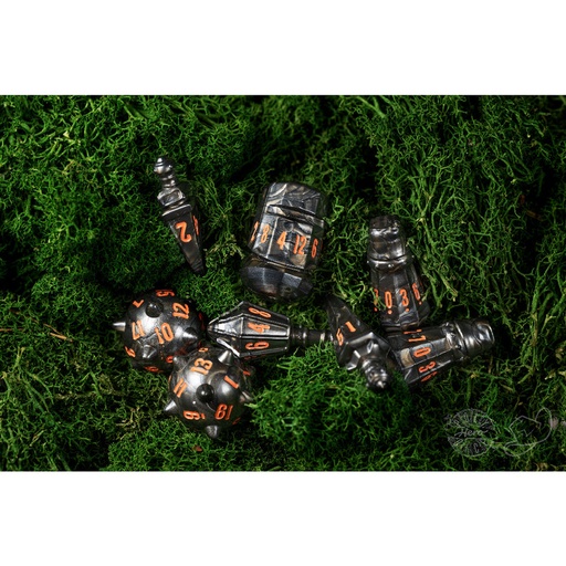 [Polyhero dice warrior 8 dice set steel grey] Polyhero dice warrior 8 dice set steel grey