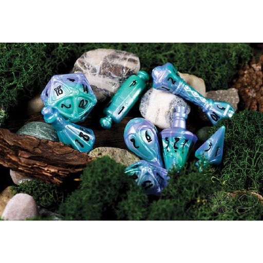 [Polyhero dice wizard 8 dice set aether mist] Polyhero dice wizard 8 dice set aether mist