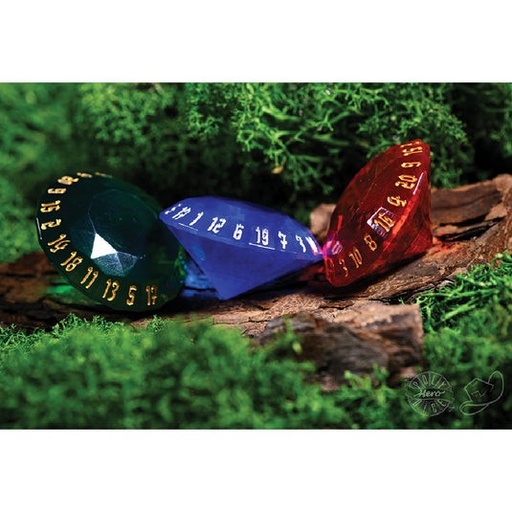 [Polyhero dice rogue 3d20 gems ruby emerald sapphire] Polyhero dice rogue 3d20 gems ruby emerald sapphire