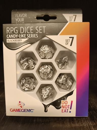 [Gamegenic rpg dice set candy-like serie / series 7-delige / 7 dice set blackberry] Gamegenic rpg dice set candy-like serie / series 7-delige / 7 dice set blackberry