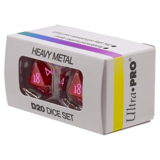 [Ultra pro heavy metal d20 dobbelsteen vivid red rood] Ultra pro heavy metal d20 dobbelsteen vivid red rood