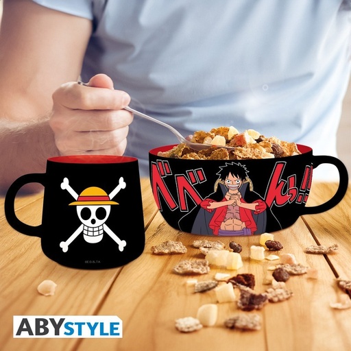 [One piece - breakfast set mug + bowl - luffy] One piece - breakfast set mug + bowl - luffy