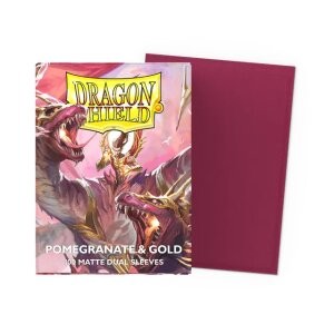 [Dragon shield standard matte dual sleeves pomegranate & gold (100 sleeves)] Dragon shield standard matte dual sleeves pomegranate & gold (100 sleeves)